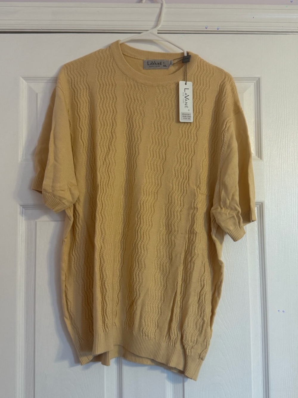 Lavane Short Sleeve Knit Top - Light Mustard